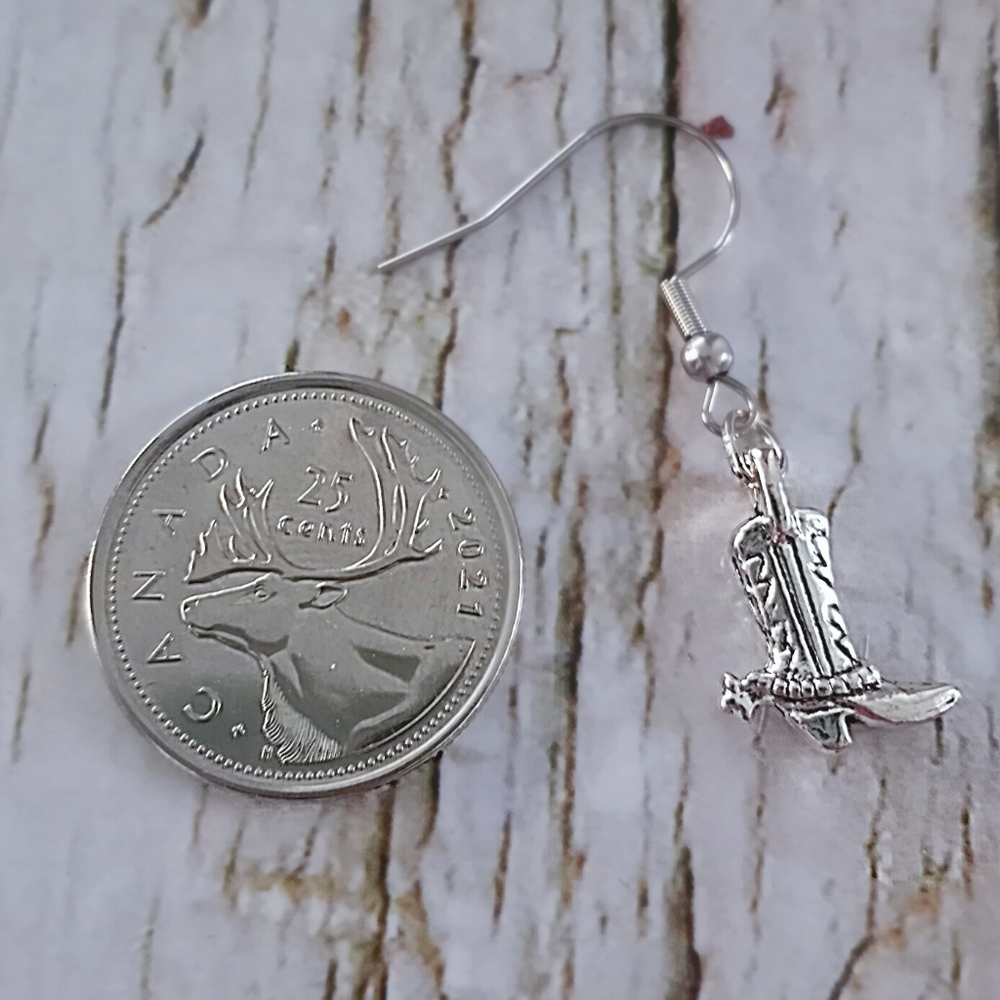 Cowboy Boot Earrings - Picture 3 of 3